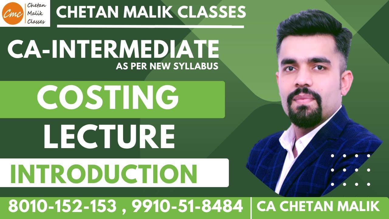 CA Inter cost playlist new syllabus I Online live lecture for May24/Nov ...
