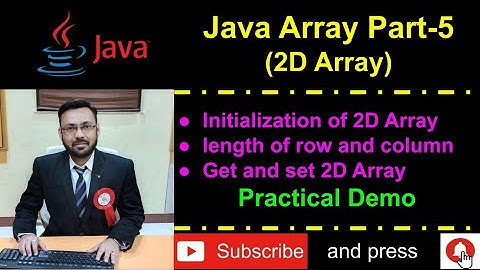 Java Array Part-5 (Declaration, Initialization, length and access of 2D Array Practical Demo)