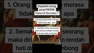 Socrates adalah orang paling bijak di Athena, tapi Socrates malah merasa tdk tahu apa apa #filsafat