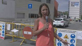 Arganda sufre un gran socavón por las lluvias de Madrid