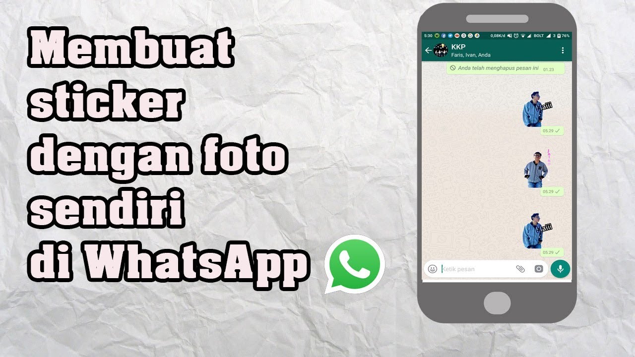 Cara membuat Stiker  WhatsApp  dengan Foto  sendiri  YouTube