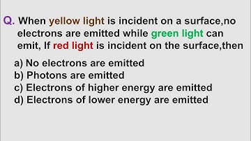 When yellow light is incident on a surface,no electrons are emitted while green light can emit if