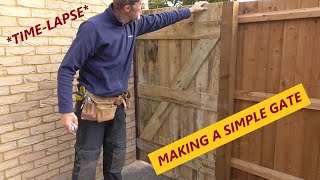 Building and hanging a simple garden gate***IN TIMELAPSE***