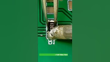 Soldering a 1206 size SMD Resistor.    #pcb #soldering #smd