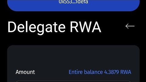 How to Delegate Your RWA Testnet Tokens || #assetchain