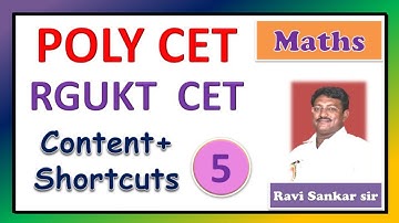 POLY CET MATHS CLASS  PROGRESSIONS  ( PART-5 ) BY  RAVI SANKAR SIR