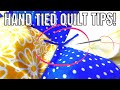 HOW TO HAND TIE A QUILT USING TWO TRICKS! Use this step by step method to hand tie quilts easily!