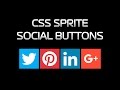 Social buttons - CSS sprite, NEW Tutorials 1.