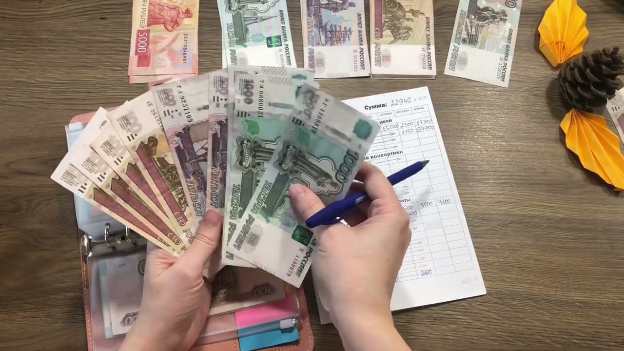 #104 распределяю 22900₽ по конвертам на семью из 5 человек