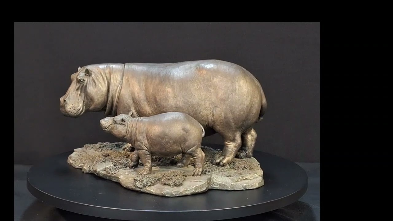Hippo and Baby Kiboko | Zawadi Decor
