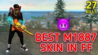 SOLO VS SQUAD || INCENDIUM BURST M1887 IS THE BEST SKIN EVER IN FF🔥 ??? || 90% HEADSHOT INTEL I5