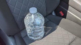 Leaving a water bottle in the car could start a fire
