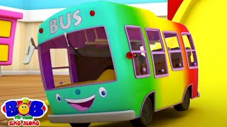 Wheels On The Bus Rainbow Bob The Train + More Kids Rhymes & Cartoons