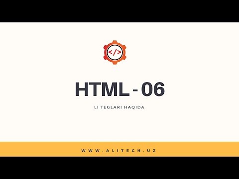 Video: Html5 teglari katta-kichik harflarga sezgirmi?