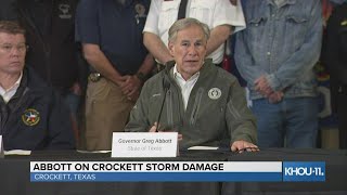 Abbott: 10 injured, dozens of homes destroyed after EF-2 tornado in Crockett