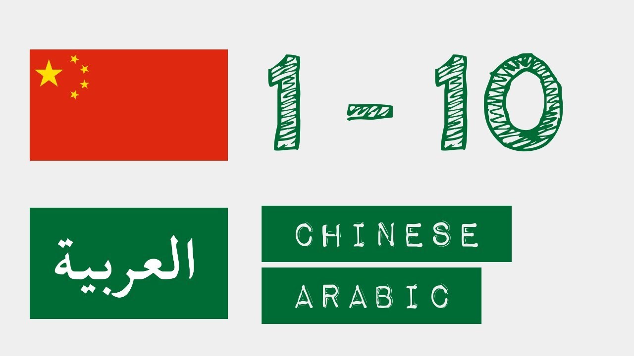 الأرقام من 1 إلى 10 - صينى - عربى