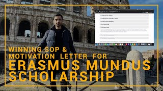 Write a Winning SOP or Motivation Letter for Erasmus Mundus Scholarship (Secret Tips & Tricks)