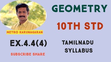 10th Std Maths Ex.4.4(4) PQ is a tangent drawn from P to a circle with centre 0 and QOR is diameter