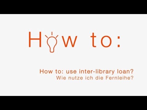 How to:... use inter-library loan? / Wie nutze ich die Fernleihe? Tutorial der KSH Bibliotheken.