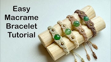 Easy macrame bracelet tutorial (edited version link in the description)