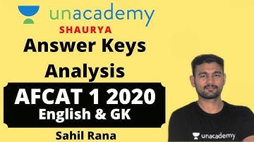 AFCAT 1 2020 Answer Keys | AFCAT 1 2020 English Answer Keys | AFCAT 1 2020 GK Answer Keys