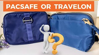 Pacsafe or Travelon Crossbody comparison|The perfect travel/everyday companion|Anti theft features