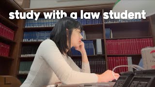 캐나다 로스쿨 도서관에서 같이 공부해요 🖋️📚💻 | law student study with me | 3.5 hour tort law exam prep