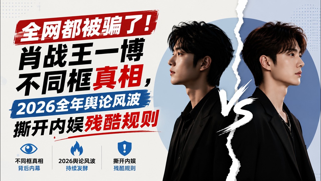 全网都被骗了！肖战王一博不同框真相，2026 全年舆论风波撕开内娱残酷