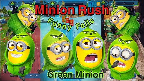 Minion Rush Funny Fails #41 With Green Minion Minion Rush Funny Moments Minion Rush Funny Video