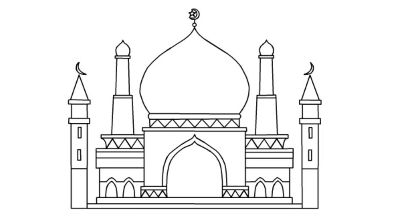 Mewarnai Masjid Untuk Anak Tk Nusagates