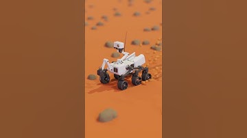 Stylized mars rover Blender animation