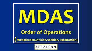 MDAS/ Order of Operations/ Examples/ ITutorAnj