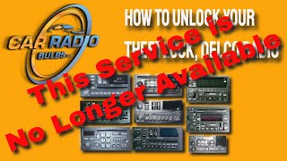 How To Unlock Your Theftlock, Delco Radio