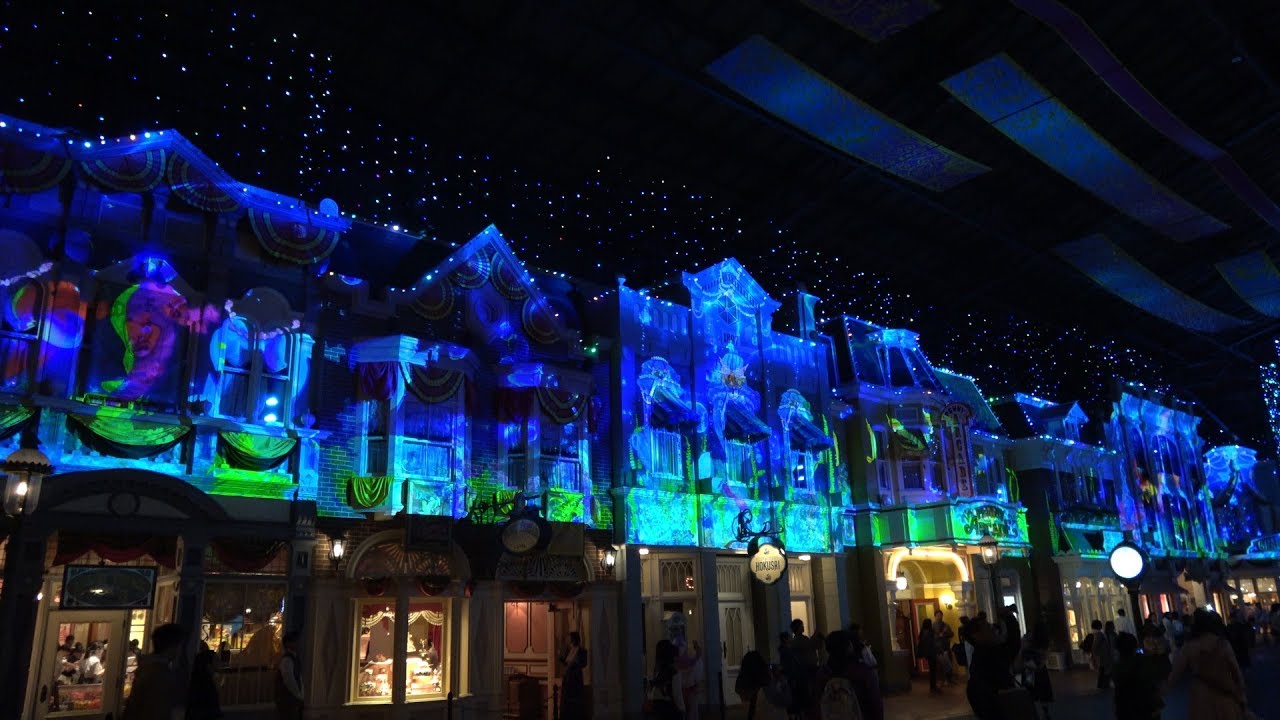 Tdl 35周年プロジェクション マッピング セレブレーションストリート ディズニーランド Projection Mapping Celebration Street Youtube