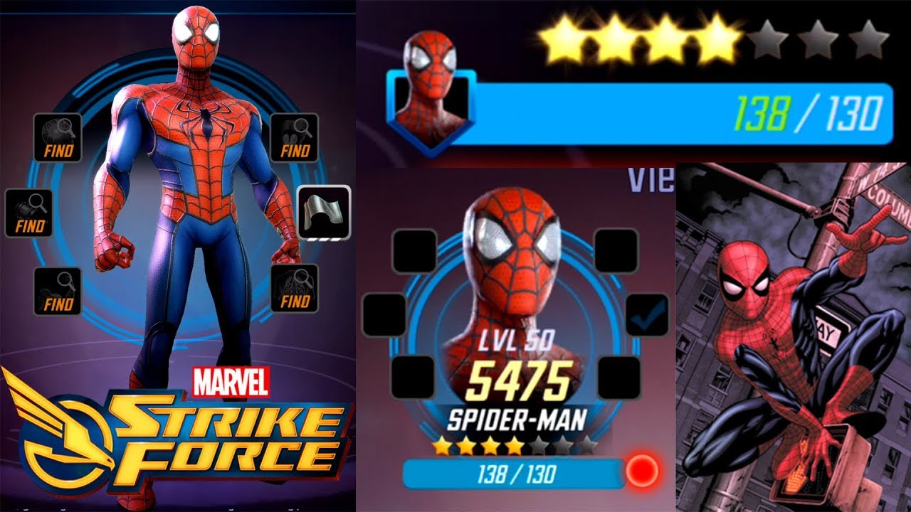 Marvel Strike Force - EPIC 5 STAR SPIDER-MAN RANK UP + GEAR UPGRADE - Marvel Strike Force