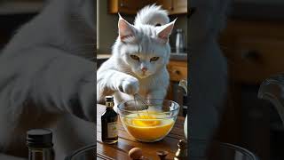 Full Chef Cat episode 15: 🐱🍮 Fluffy Chef Makes Caramel Pudding! 🍮🐱 #lecheflanrecipe Update