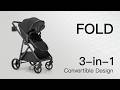 Gromast 3-in-1 Convertible Stroller--Fold