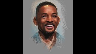 will smith painting timelapse