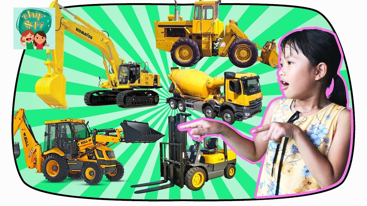Construction Vehicles for Kids Learn Vehicles Names and Sound