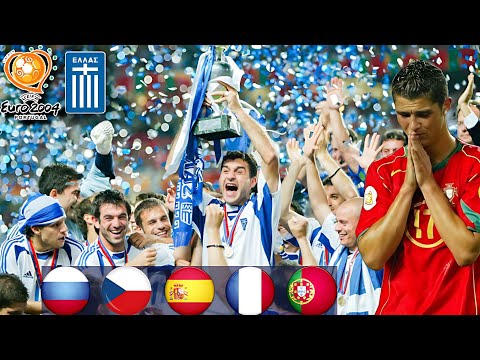 اليونان الطريق الى النصر يورو 2004 التاريخي المعجزة الكروية تتحقق خسارة اول بطولة لرونالدو HD