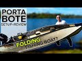 Porta Bote Setup & Review - FOLDING FISHING BOAT & Suzuki 6HP Outboard