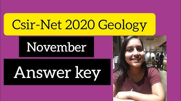 Csir-Net 2020 geology november answer key