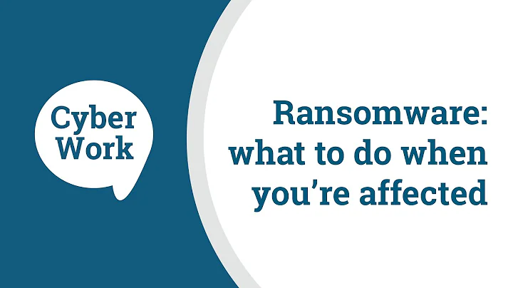 Ransomware: First thing to do when you're infected | Cyber Work Podcast