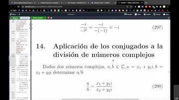 División de números complejos usando Excel ej 5