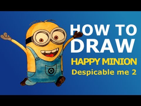 How to draw a minion from Minions easy step by step video lesson for