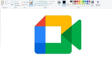 How to draw Google Meet Logo on Computer using Ms Paint.