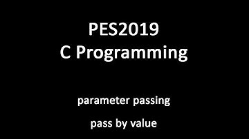 C Programming - parameter passing - passing by value