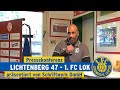 Pressekonferenz nach dem Punktspiel bei Lichtenberg 47