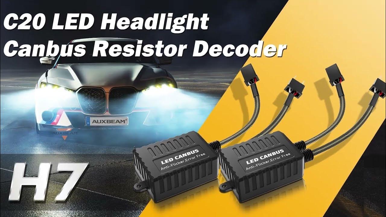 How to Connect H7 C20-Model Decoder-Pro Enhanced LED Headlight Bulbs CANBUS  Decoder 