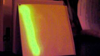 Phosphorescence of different light sources (LED and LASER)